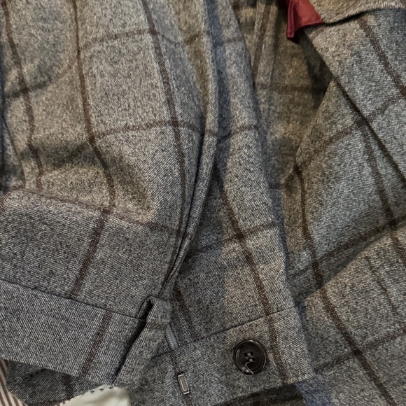 Brunello Cucinelli Charcoal Checkered Suit Jacket - Picture 5 of 5